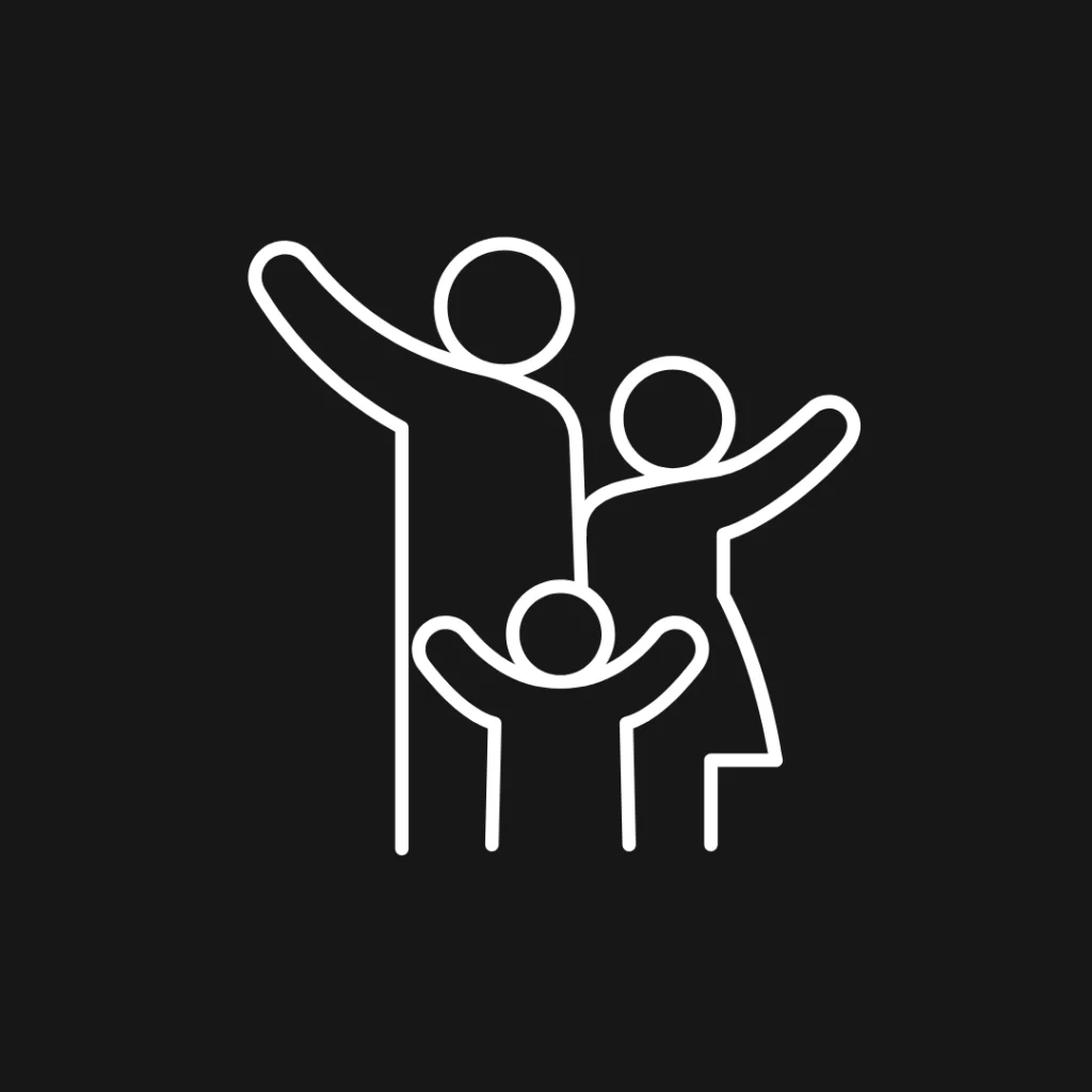 Logo d'une famille de trois personnes