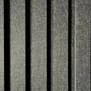 Photo d'un mur décoratif acoustique noir.